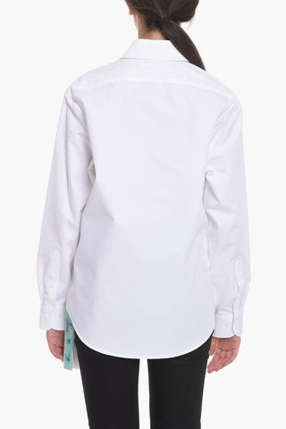 Shirt with Appliqué and Hidden Placket
