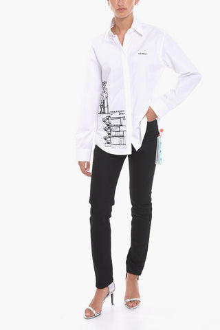 Shirt with Appliqué and Hidden Placket