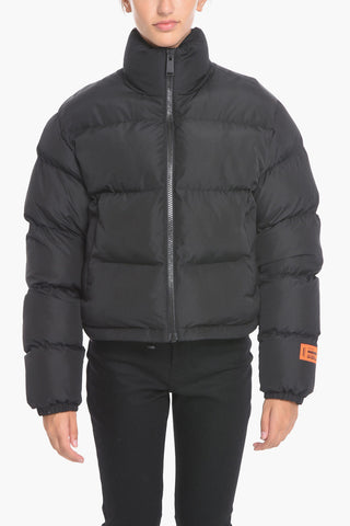 EX-RAY Nylon Puffer Jacket with Waist Drawstring