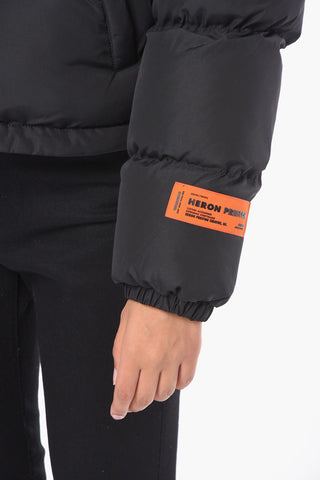 EX-RAY Nylon Puffer Jacket with Waist Drawstring
