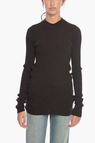 Seamless Ribbed Wool Sweater