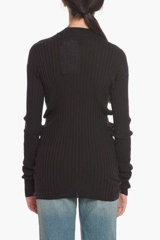 Seamless Ribbed Wool Sweater
