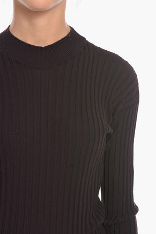 Seamless Ribbed Wool Sweater