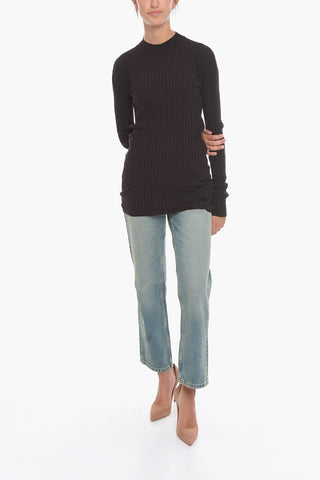 Seamless Ribbed Wool Sweater