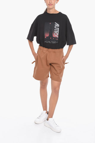 Solid Color Fleeced Cotton UNISEX Shorts with 2 Pockets