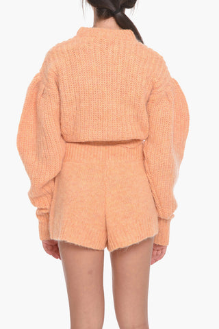 BIRGER CHRISTENSEN Wool Blend Puff Sleeve ADLEY Sweater