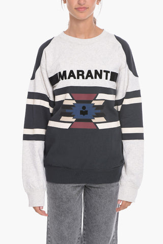 Fleeced-cotton PALLIAN Crewneck Sweatshirt with Flocked Logo
