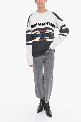 Fleeced-cotton PALLIAN Crewneck Sweatshirt with Flocked Logo
