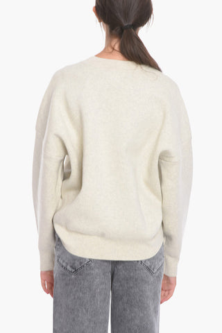 ETOILE Cotton-blend ADISON Crewneck Sweater with Jacquard Logo