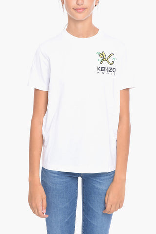 PARIS Logo Embroidered Crew-neck T-Shirt