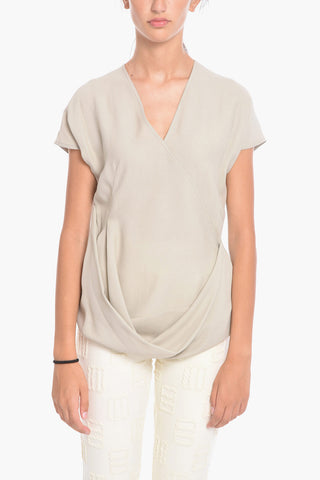 Draped Top with V-neckline