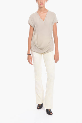 Draped Top with V-neckline