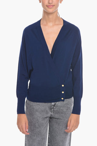 Merino-wool KENDALL Cardigan with Asymmetric fastening