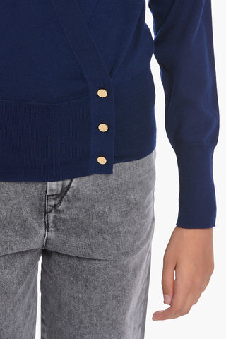 Merino-wool KENDALL Cardigan with Asymmetric fastening