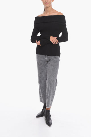 Maglia Off Shoulder a Costine
