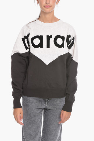 ETOILE Fleeced-cotton HOUSTON Crewneck Sweatshirt with Flocked Logo