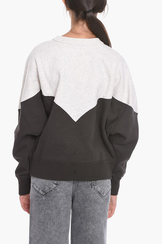 ETOILE Fleeced-cotton HOUSTON Crewneck Sweatshirt with Flocked Logo