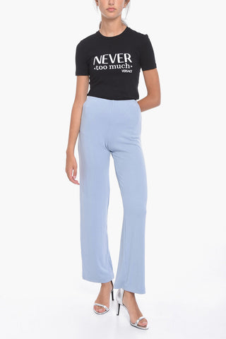 High-Waist Ribbed Palazzo Pants