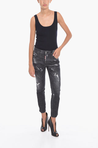 1964 Jeans COOL GIRL con Effetto Distressed 15cm