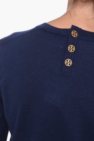 Cashmere IBERIA Crewneck Sweater with Button Fastening