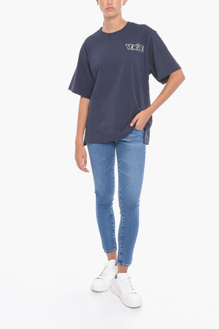 VOGUE Relaxed Fit Crew-Neck T-shirt With Embroidery