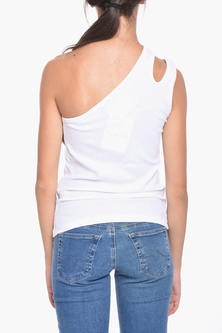 Ribbed Stretch Cotton TOYA One-Shoulder Top
