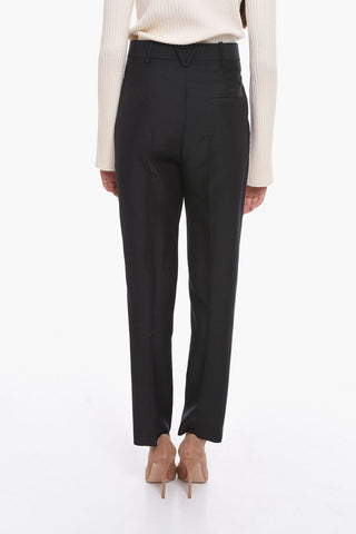 4 Pocket Mohair Blend Pants with Belt Loops