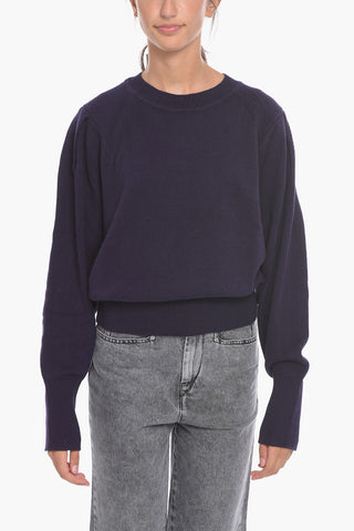 ETOILE Wool-blend CHARLISE Crewneck Sweater with Puffed Sleeves