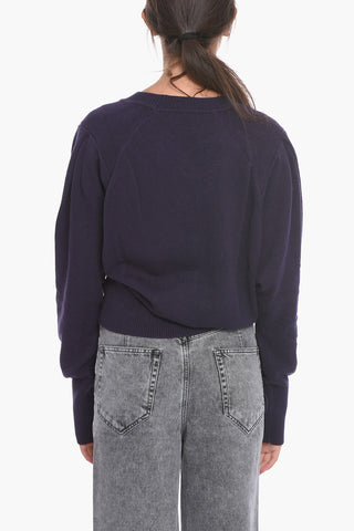 ETOILE Wool-blend CHARLISE Crewneck Sweater with Puffed Sleeves