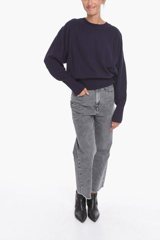 ETOILE Wool-blend CHARLISE Crewneck Sweater with Puffed Sleeves