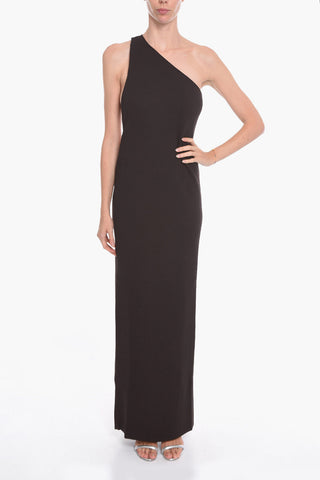 One-shoulder COMPACT Viscose Blend Maxidress