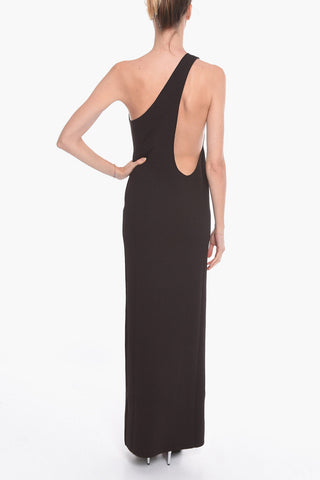 One-shoulder COMPACT Viscose Blend Maxidress
