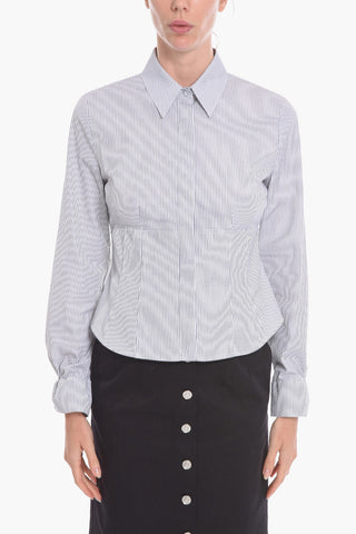 Awning Striped Asymmetric Shirt 