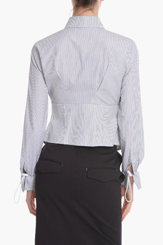 Awning Striped Asymmetric Shirt 