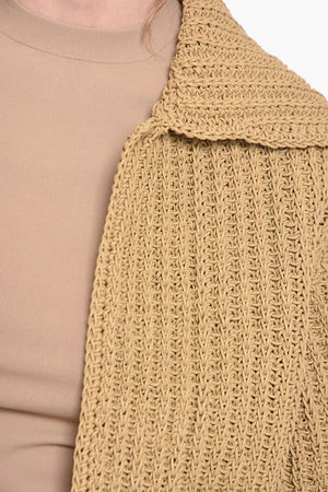 SALON 01 Leather-Knit Coat