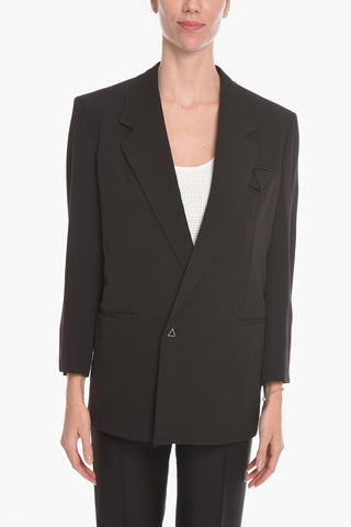 Blazer Monopetto in Gabardine di Lana