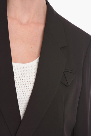 Blazer Monopetto in Gabardine di Lana