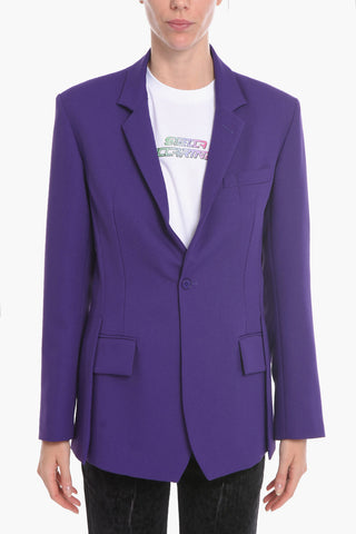 Half-lined Blazer with Front Slits