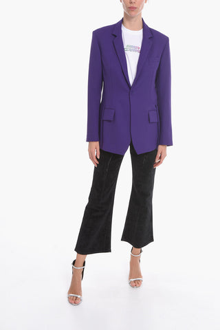 Half-lined Blazer with Front Slits