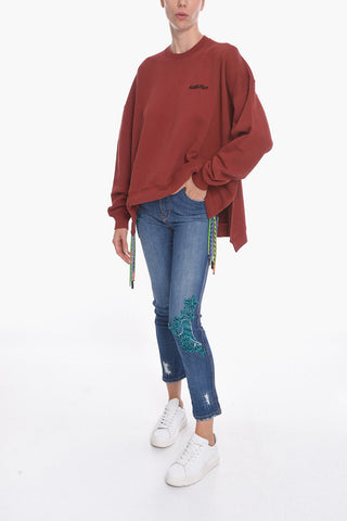 Crew Neck MULTICORD Brushed Cotton Sweatshirt