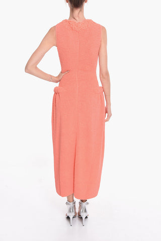 Padded Detail TOWELLING Terry Dress