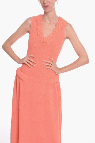 Padded Detail TOWELLING Terry Dress