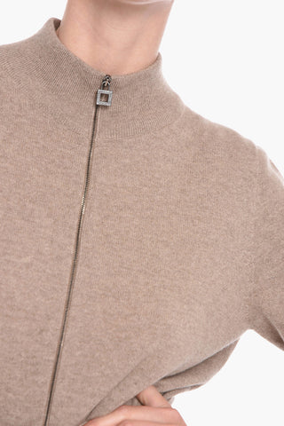 Cashmere Long-sleeved Jumpsuit with Belt