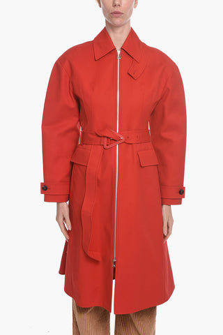 Front Zipped SANDED Slim Fit Coat