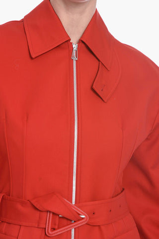 Front Zipped SANDED Slim Fit Coat