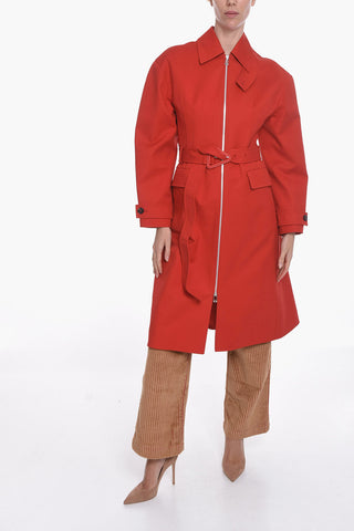 Front Zipped SANDED Slim Fit Coat