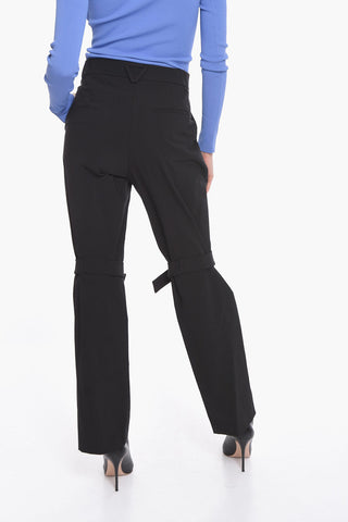 Pantaloni in Nylon Stretch con Dettagli Removibili