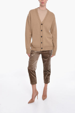 MM4 Cardigan UNISEX in Misto Lana con Toppe in Suede
