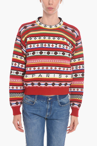 Wool-jacquard Crewneck Sweater