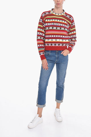 Wool-jacquard Crewneck Sweater